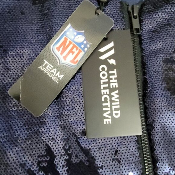 Chicago Bears Sequin Ombre Jacket Women Size 2XL The Wild Collective NFL XXL NEW - Picture 10 of 16